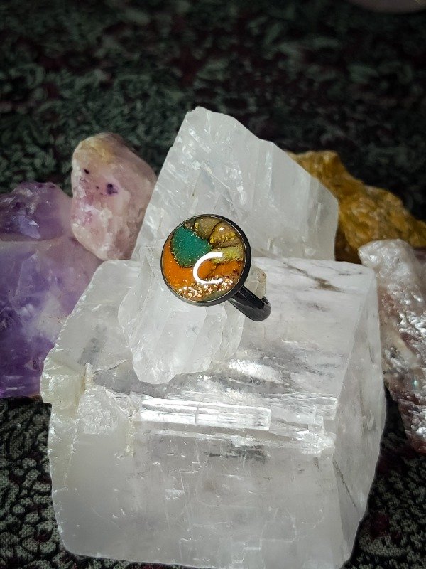 Producto - Anillo Oyster Cobre y Turquesa