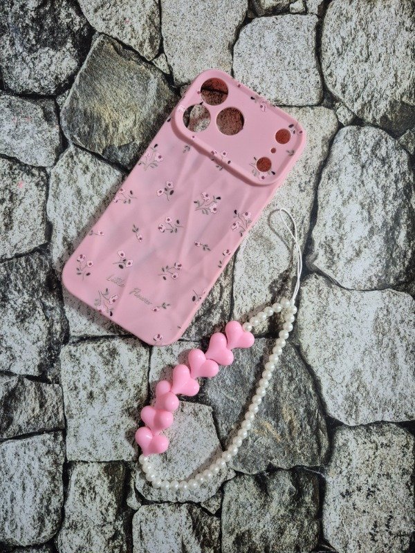 Producto - Funda tpu diseño flores Iphone 17 Pro Max rosa