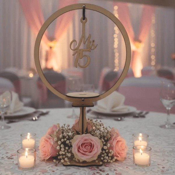 Producto - Centro De Mesa Alto Mis 15  x 10 Unidades