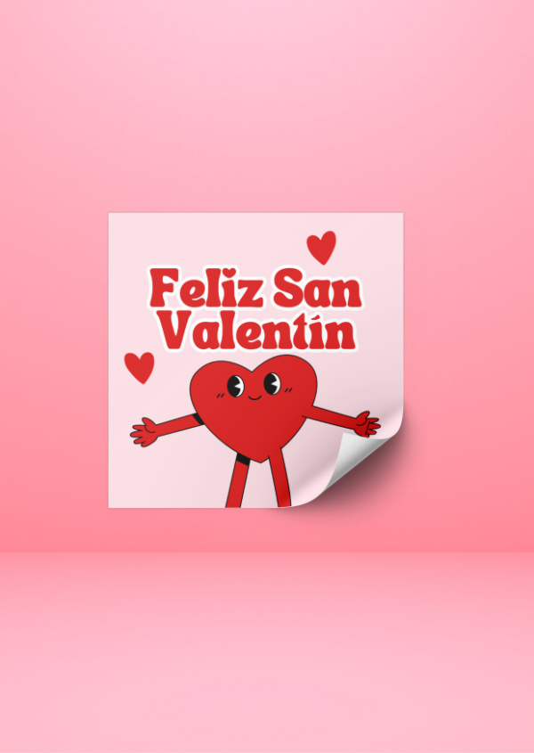 Producto - Adhesivo San Valentin:  X35 UND (4X4) TEMATICA C12