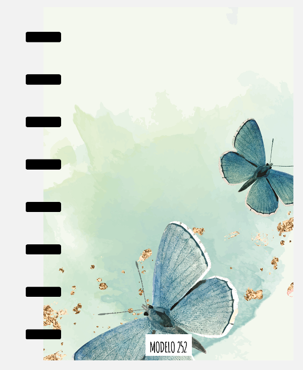 Producto - Cuaderno Mariposas Mix - Modelo 252