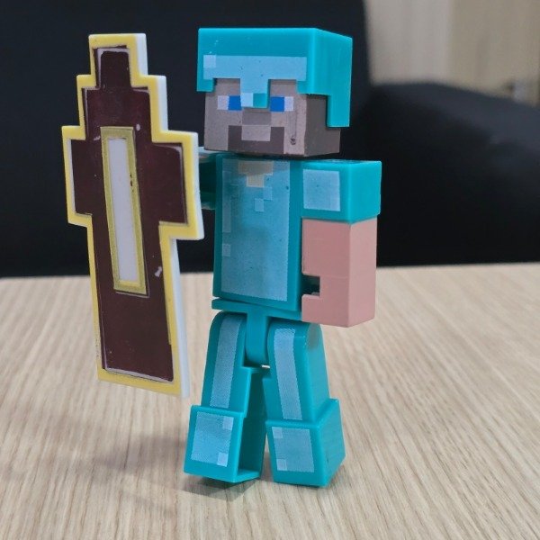 Producto - Muñeco: Steve con armadura [11 cm] (Minecraft)