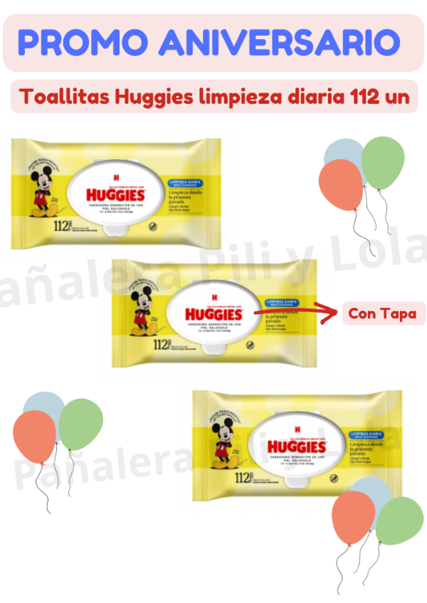 Producto - Toallitas húmedas Huggies Limpieza diaria 112 u x 3
