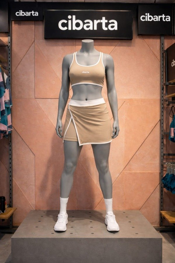 Producto - Conjunto Cibarta top y pollera short modelo SET MSL beige