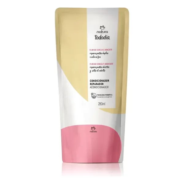 Producto - Tododia flor de cereza y aguacate acondicionador reparador - repuesto 280ml.