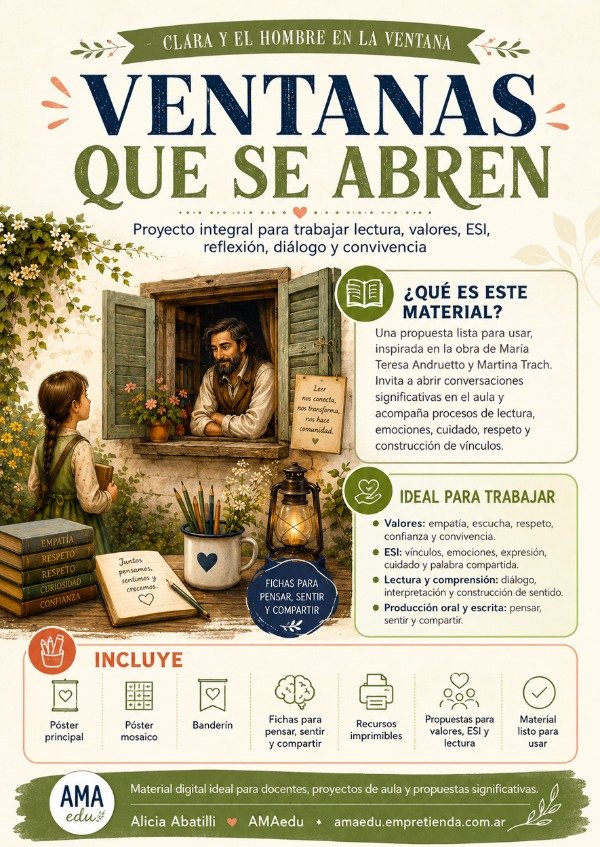 Producto - VENTANAS QUE SE ABREN (Lectura y ESI)