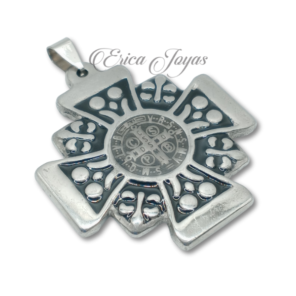 Producto - Dije macizo doble faz cruz de San Benito (LBDM0029)