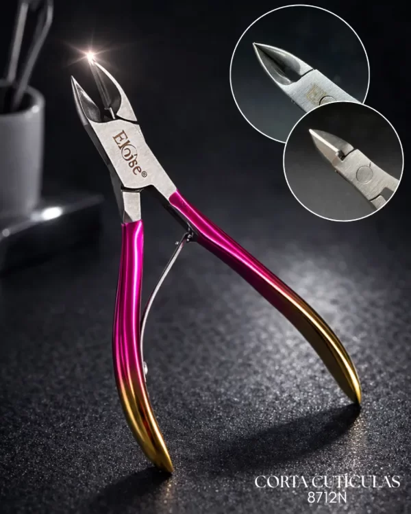 Producto - Alicate Corta Cutículas Degradé Rosa Profesional Eloise 8712N