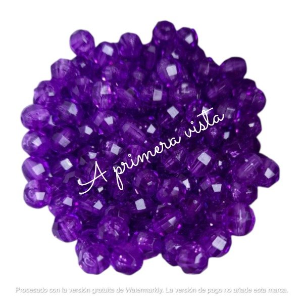 Producto - Perlas facetadas morada x25g