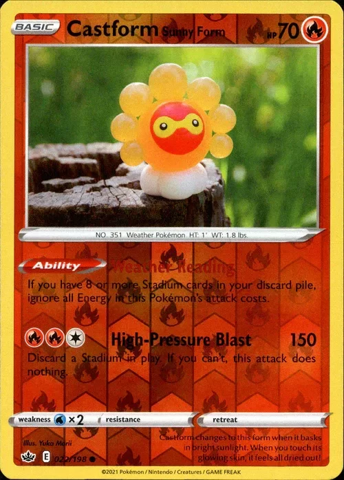 Producto - Castform Sunny Form - 022/198 - Chilling Reign - Reverse Holo