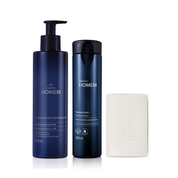 Producto - Combo Homem Masculino (Crema + Shampoo 2 en 1 + Jabón)