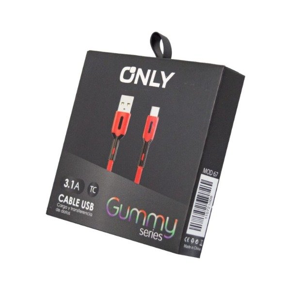 Producto - CABLE USB TIPOC - ONLY - GUMMY 1M 3.1A