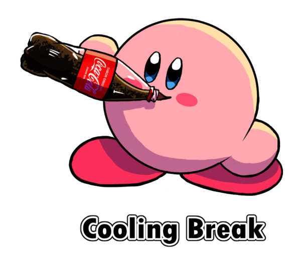 Producto - Sticker Kirby cooling break coquita