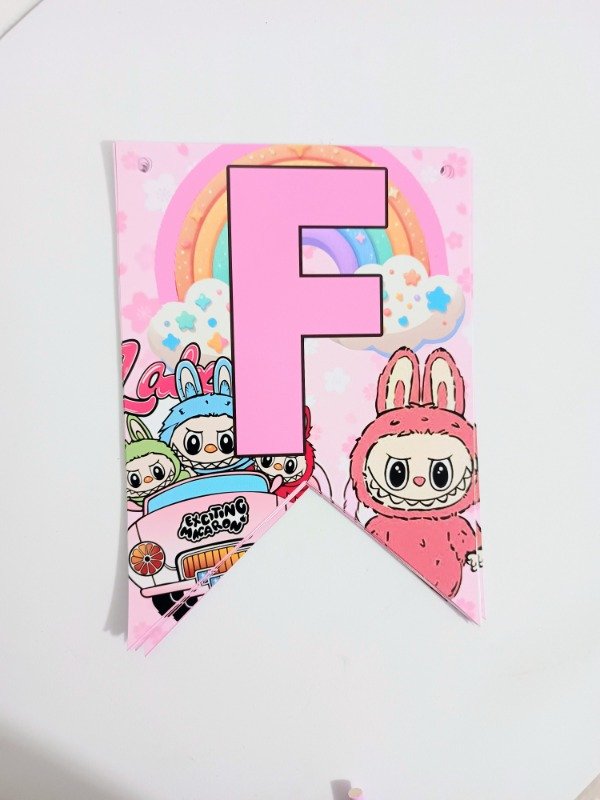 Producto - Banderín labubu x letra personalizado