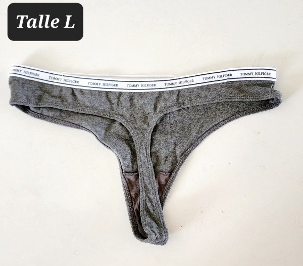 Panty thong Tommy Hilfiger talle L gris