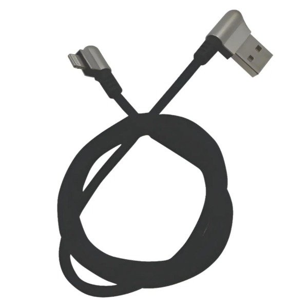 Producto - CABLE USB A IPHONE FICHA CODO REFORZADAS ZINC