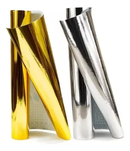 Producto - ROLLO PVC ADH. 10m. METAL ORO/PLATA / Por metro
