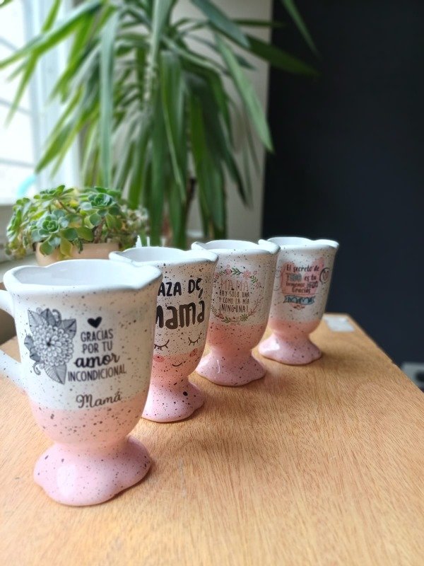 Producto - CHOCOLATERA FLOR ROSA BICOLOR MAMA