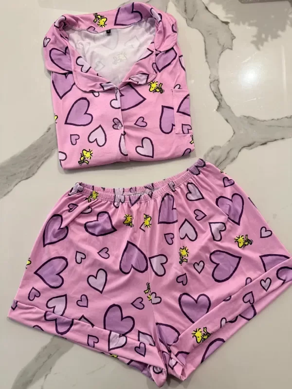 Producto - Pijama Camisero Snoopy lila