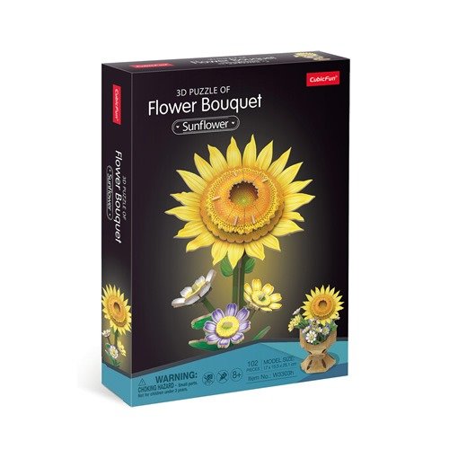 Producto - ROMPECABEZAS FLORES 3D - GIRASOL (102 PIEZAS) - 0