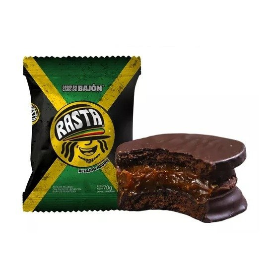 Producto - Alfajor de Chocolate Negro Rasta x36unid