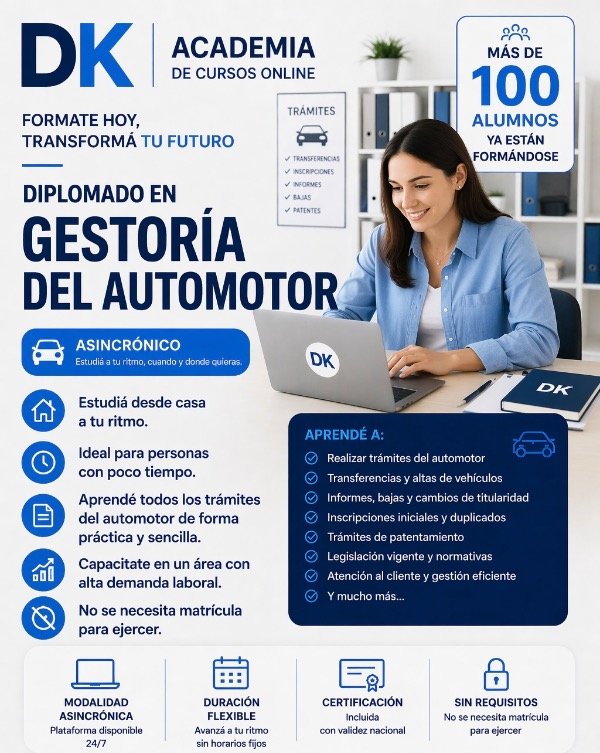 Producto - DIPLOMADO EN GESTORÍA DEL AUTOMOTOR ASINCRÓNICO