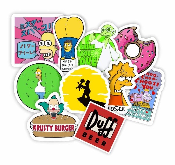 Producto - Pack Los Simpson - 10 stickers 6 cm