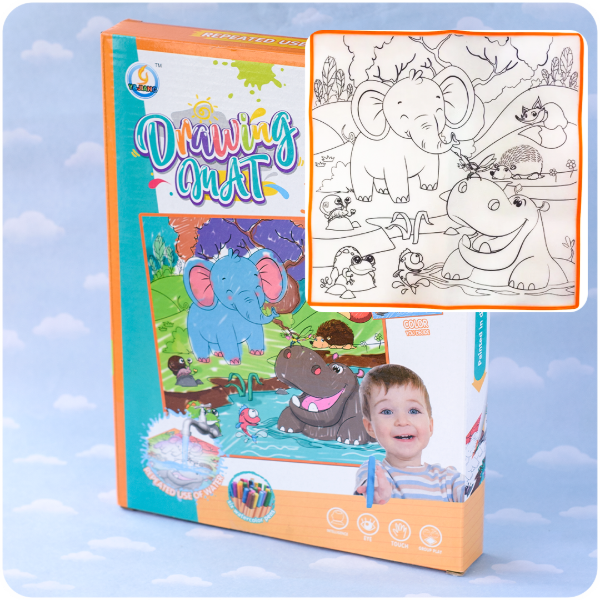 Producto - Alfombra Lavable para Pintar - Animales de la Selva