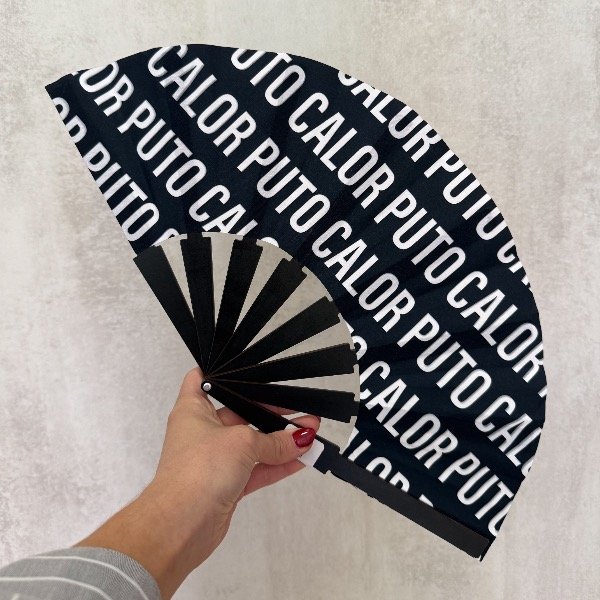 Producto - Abanico estampado blanco y negro