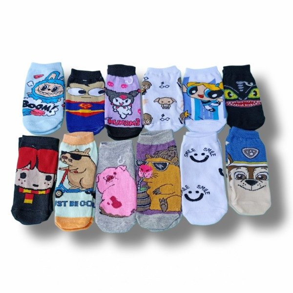 Producto - DOCENA CERRADA - Soquetes Animados Surtidos 1 - NIÑOS
