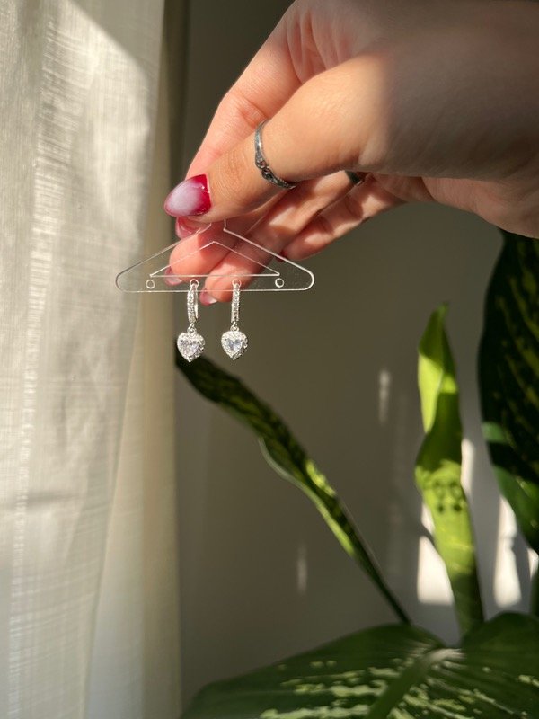 Producto - Argolla strass corazón