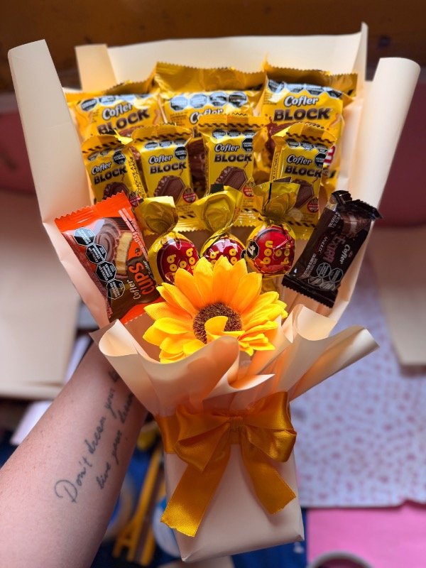 Producto - Ramo chocolate girasol
