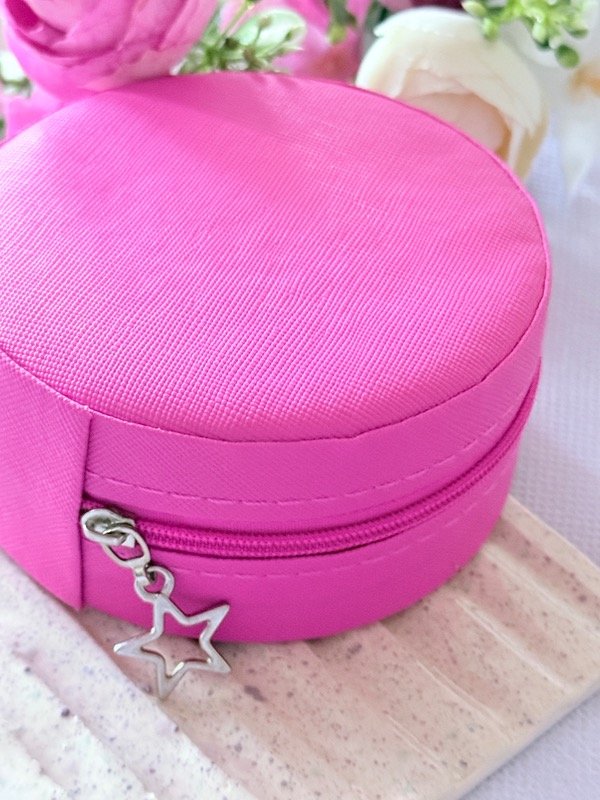 Producto - Alhajero fucsia circular