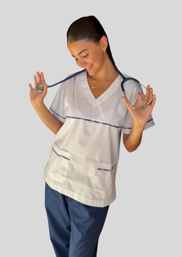 Producto - LINE - Blanco / Azul marino