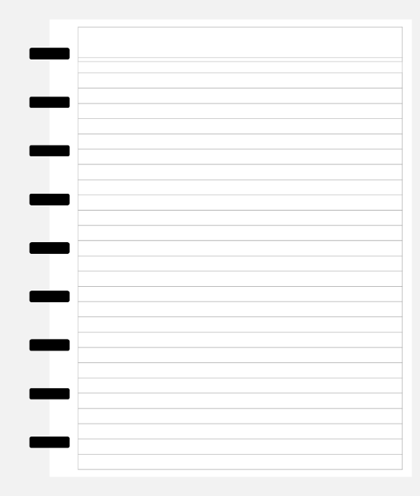 Producto - 20 Hojas rayadas N3 - Sin detalle