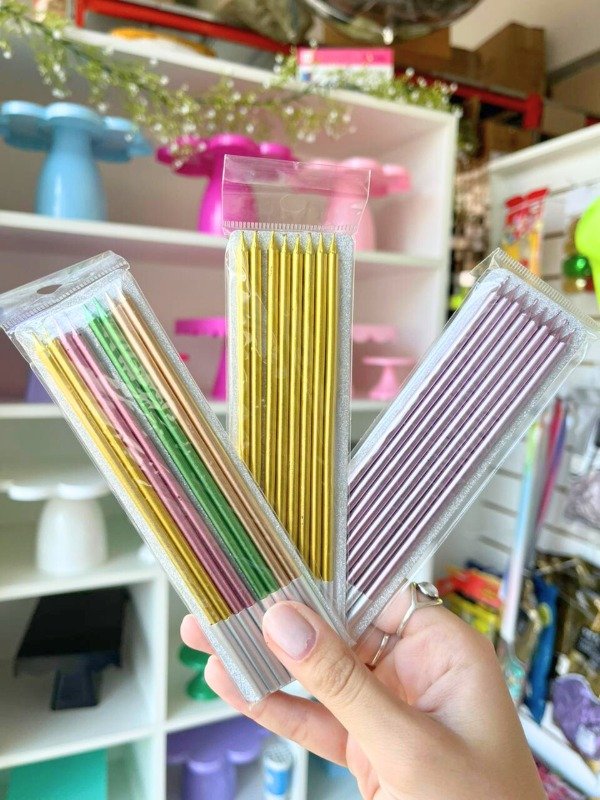 Producto - VELAS METALIZADAS FINAS X8