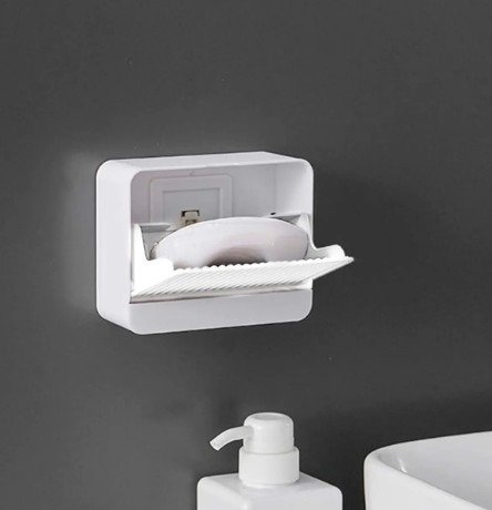 Producto - Jabonera De Pared rebatible Con Tapa