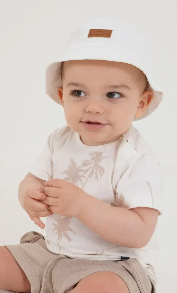 Producto - Remera MC Mini Palmeras crudo MM