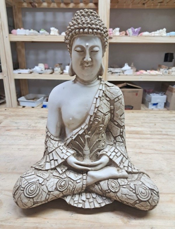 Producto - Buda real de resina 32 cm patinado