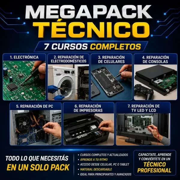 Producto - MEGAPACK TÉCNICO  7 CURSOS COMPLETOS EN 1