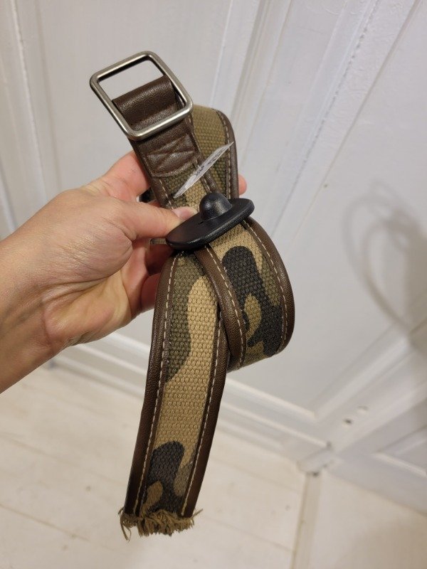 Producto - Cinturón camuflado con bordes de cuero 75cm - PRECIO: 7X