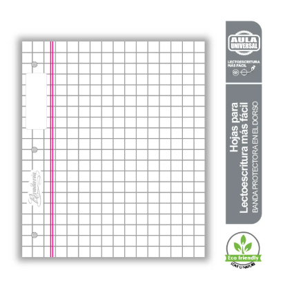 Producto - Repuestos de hojas para carpetas N 3 CUADRICULADAS - 1