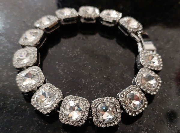 Producto - Pulcera Cubana Cuadrado Full Strass