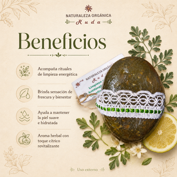 Producto - Jabón de Ruda Natural - Limpieza Energética y Bienestar - 1
