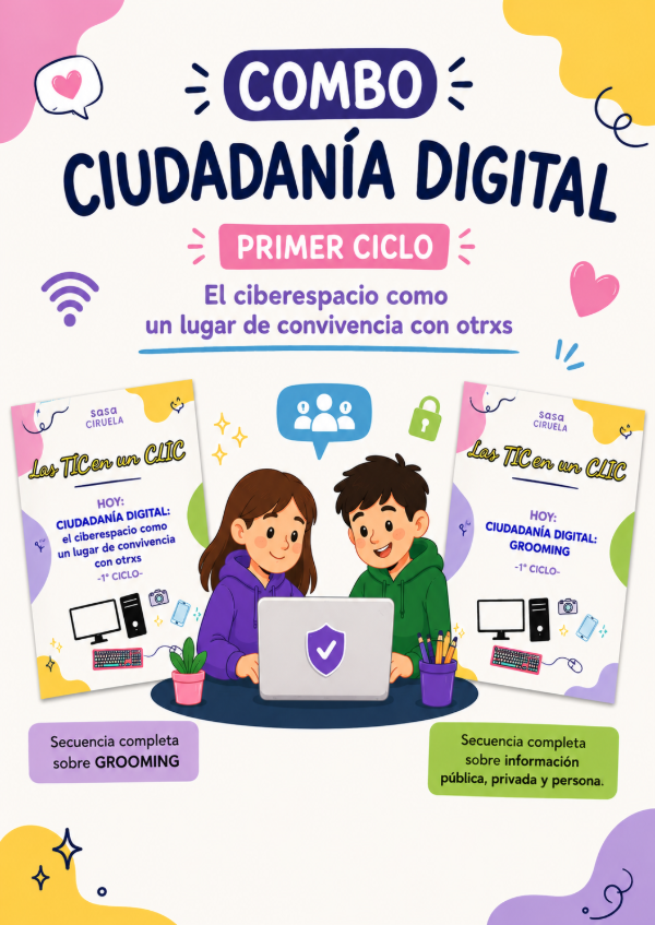 Producto - COMBO CIUDADANÍA DIGITAL EN PRIMER CICLO - TIC EN UN CLIC