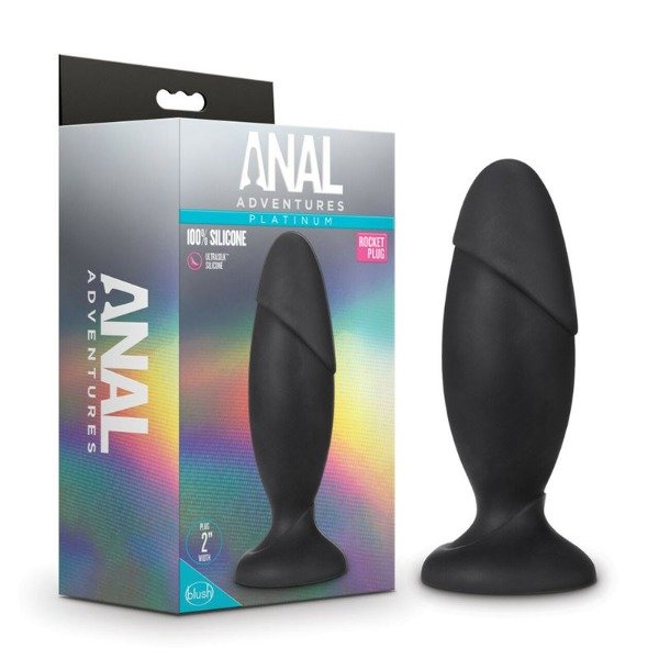 Producto - Anal Adventures Platinum - Silicone Rocket Plug - Black