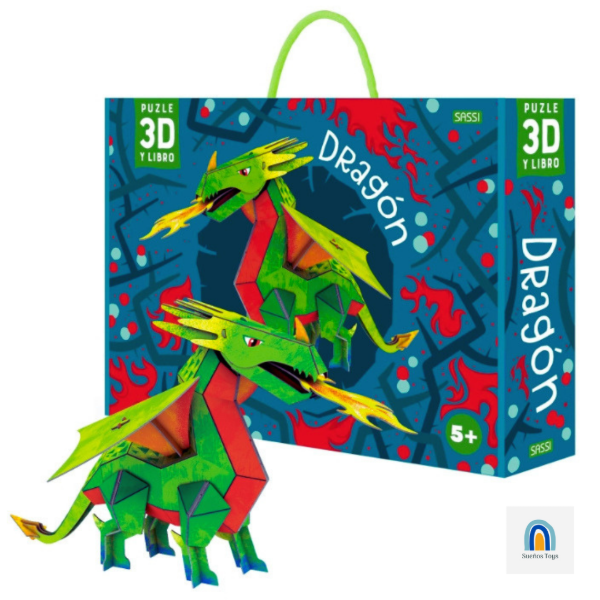 Producto - Puzzle y libro Dragón 3D