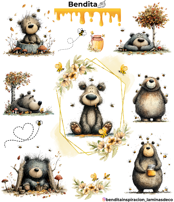 Producto - Bendita Plancha osos con miel
