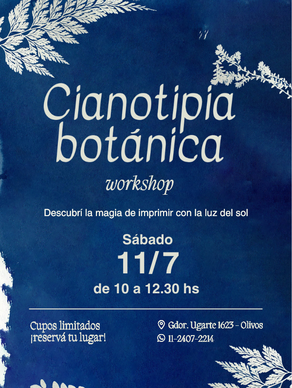 Producto - Cianotipia  botánica - Workshop 11/7