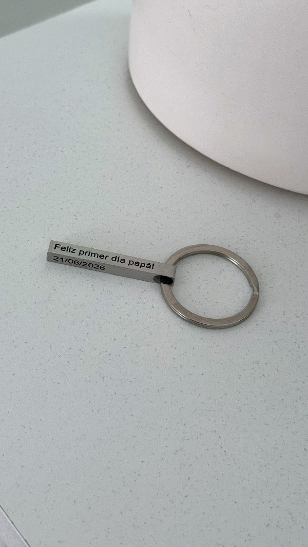 Producto - Llavero barrita personalizada 4cm ACERO